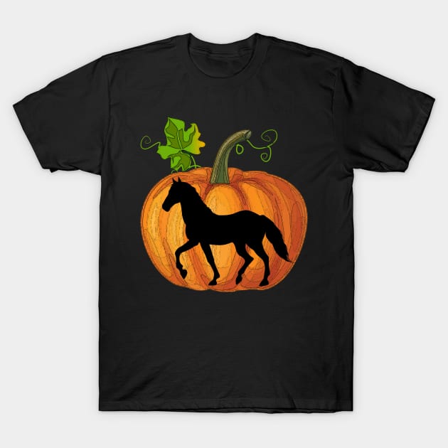 Horse in pumpkin T-Shirt by Flavie Kertzmann